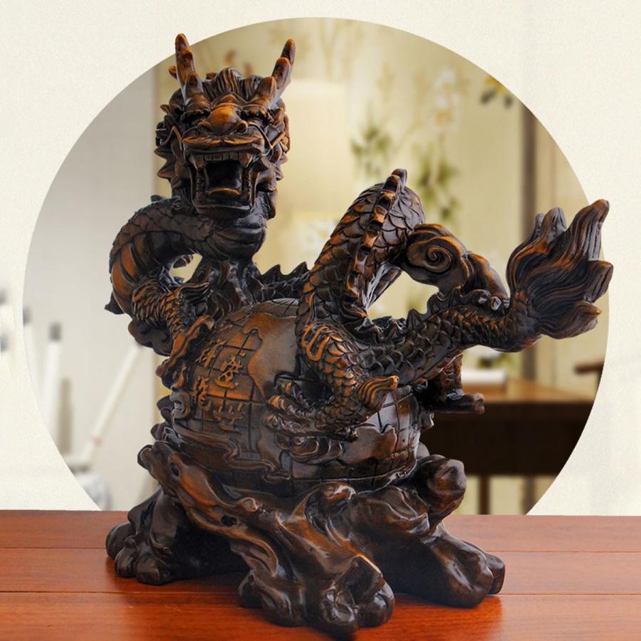 龍の置物 風水 置物 昇運金龍風水グッズ 開運 昇運 風水龍 珠戯れ龍