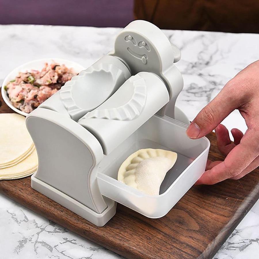 KANKUMA GGC 電動餃子カッター 餃子メーカー、収納ボックス付き手動餃子プレス機、家庭用自動餃子