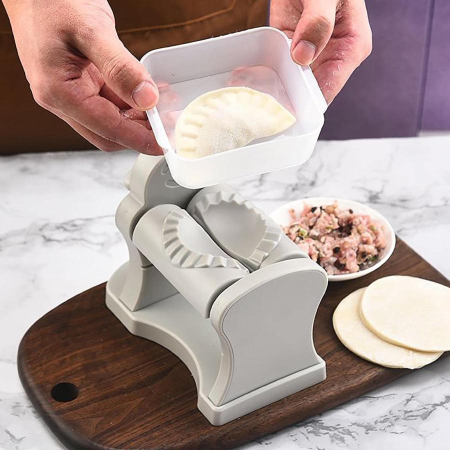 餃子メーカー、収納ボックス付き手動餃子プレス機、家庭用自動餃子メーカー餃子包み器 餃子つくり器 餃子生地スタンプカッターペストリーパイ作り用の ...