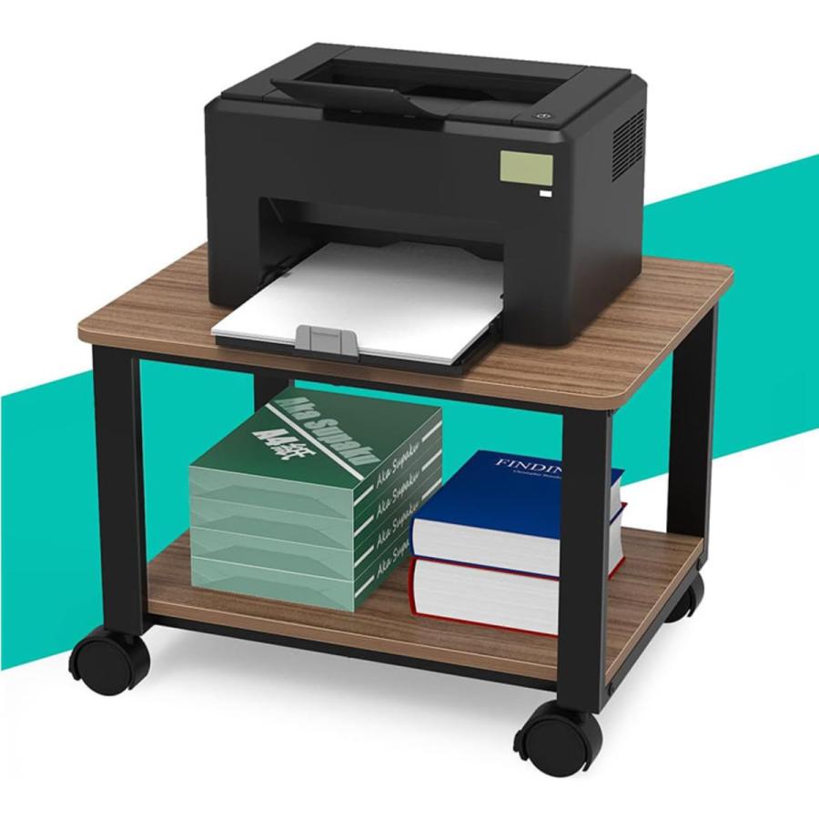 プリンター台プリンターラック幅60cm2段耐荷重90kgプリンターカートキャスター付き丸角設計机下台S＆L机下収納プリンターカートプリンターワゴンプリン プリンター台 プリンターラック 幅60cm 2段 耐荷重90kg プリンター