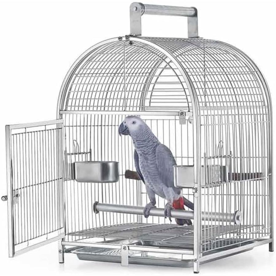 鳥かご 錬鉄の鳥のキャリアのオウムの鳥のケージのステンレス鋼の通気 
