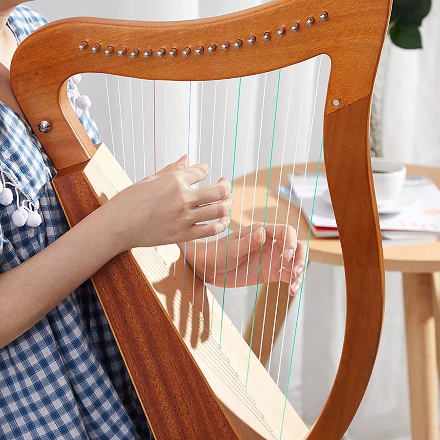 ポータブルアイリッシュハープ/ミニ木製ハープ/マホガニー弦楽器
