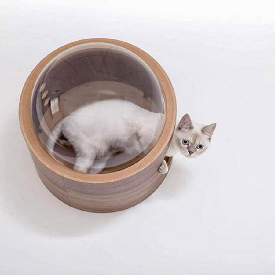 宇宙船 木製 壁 猫ハウス 猫用 猫家具 猫用ベッド キャットハウス