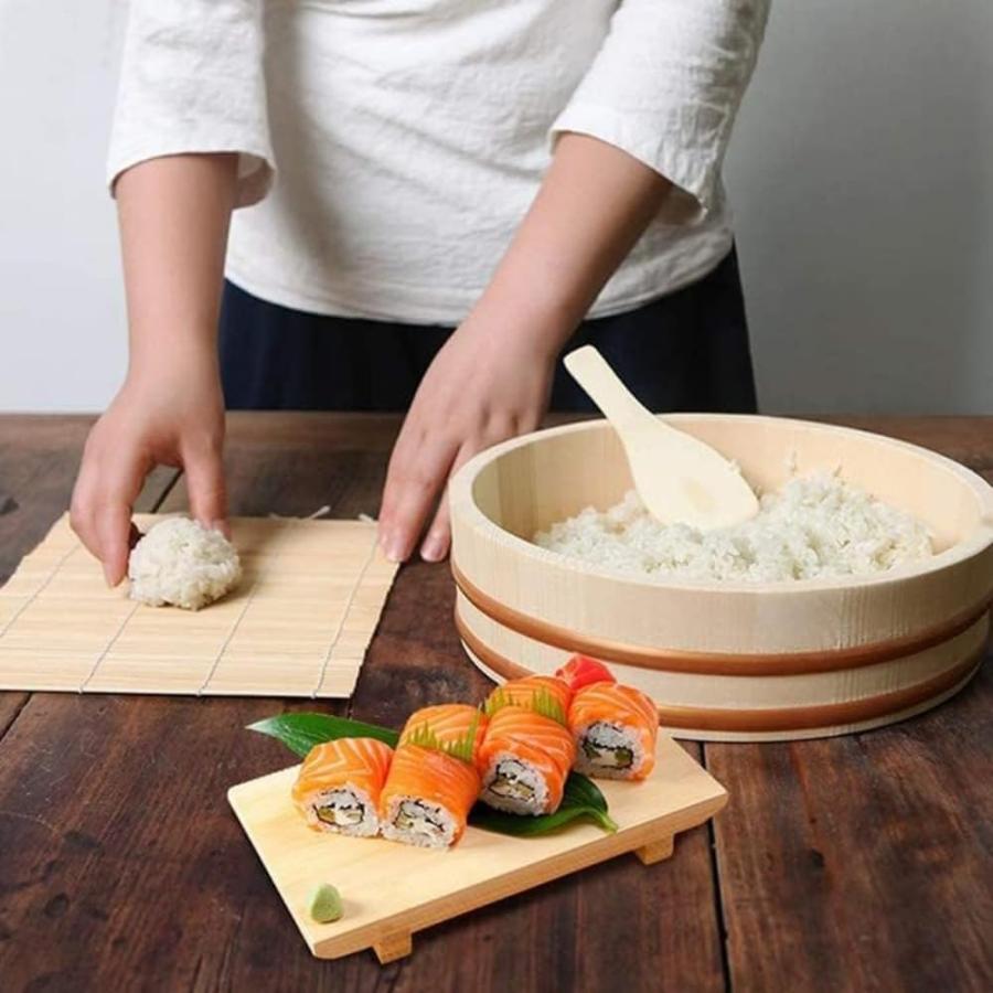 寿司桶 天然木 すし桶 お一人様用 ステンレス鉢付き 飯切 飯台 高級