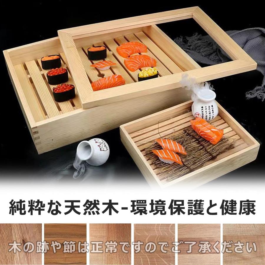 寿司盛台 アクリル製 刺身盛台 蓋付き 寿司ボート 盛器 刺身皿 寿司