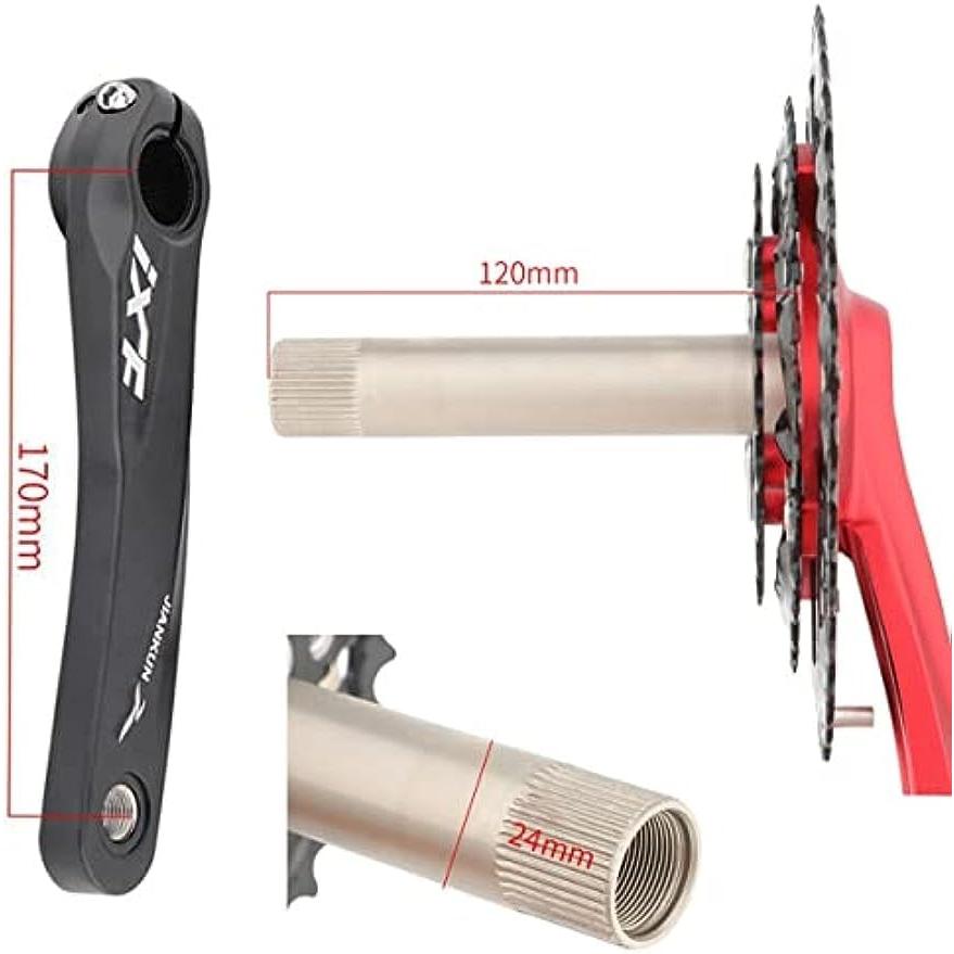 クランクセット 170mm MTBクランクセット ホローインテグレーテッド 24