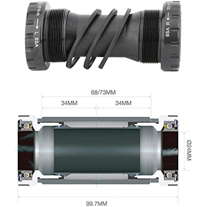 クランクセット 170mm MTBクランクセット ホローインテグレーテッド 24