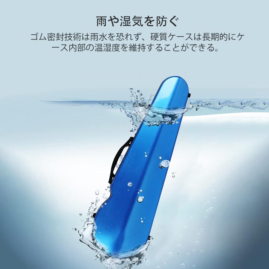 バイオリンケース 4/4フルサイズバイオリンケース 湿度計付き 超軽量