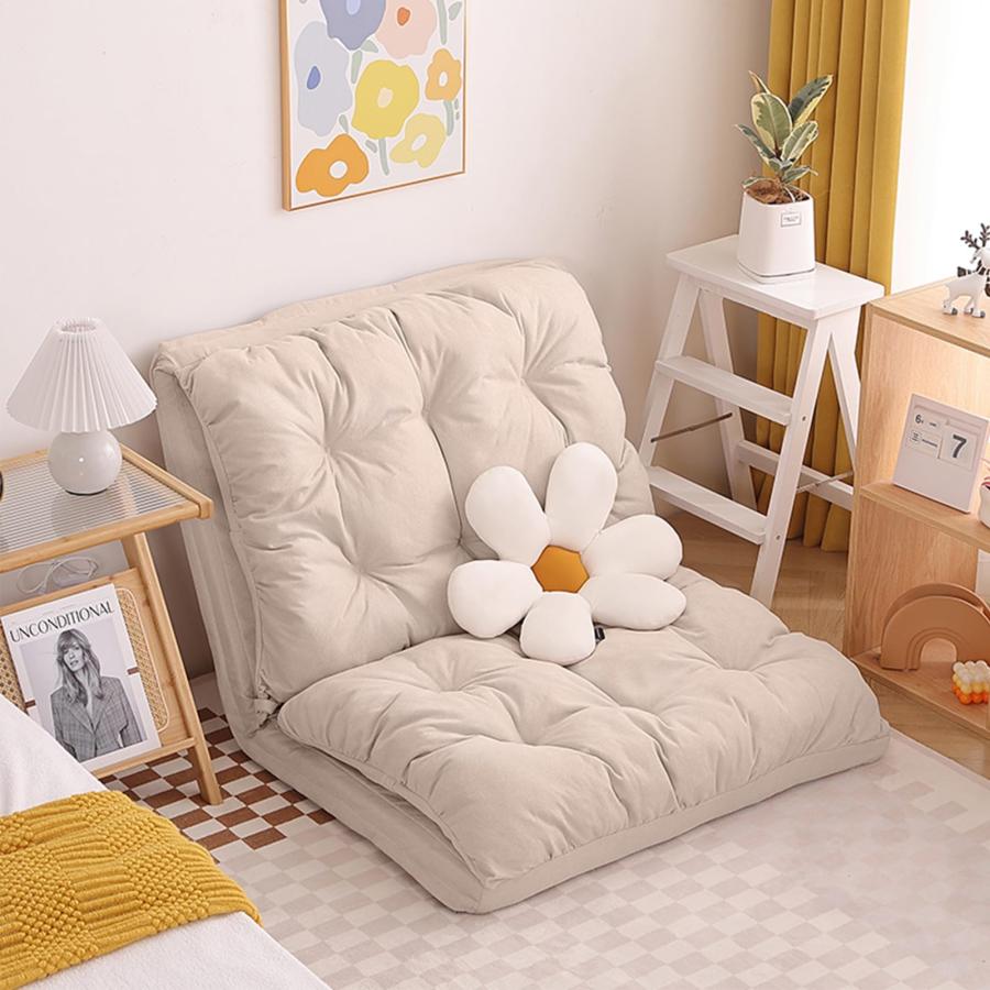 ソファーベッド 一人用 折畳み 可愛い マルチに使える3way 5段階調節
