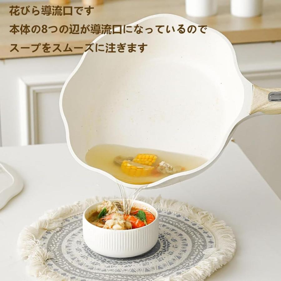 炒め鍋 深型 フライパン 片手鍋 ノンスティックフライパン 蓋付き炒