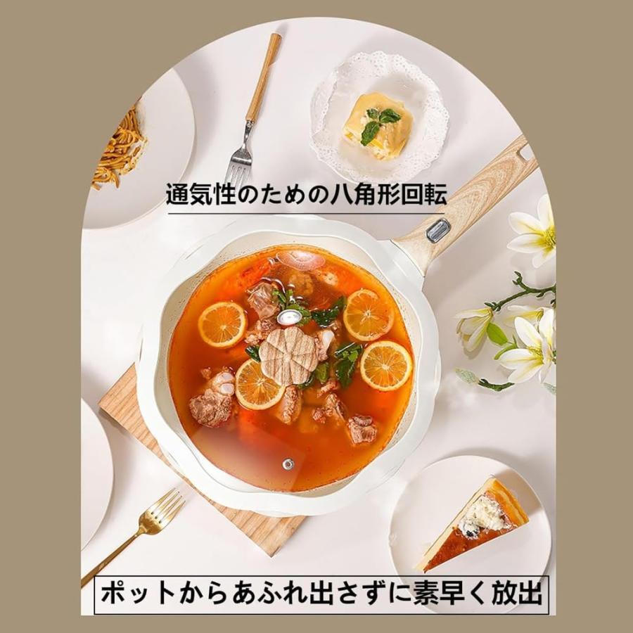 炒め鍋 深型 フライパン 片手鍋 ノンスティックフライパン 蓋付き炒