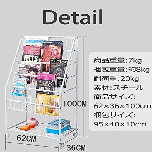 ②ビンテージ スチール製 マガジンラック 店舗什器 ホワイト 陳列棚