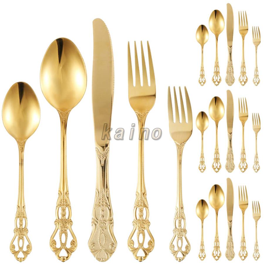 20PCS ステンレス カトラリーセット 4人用 ナイフ フォーク