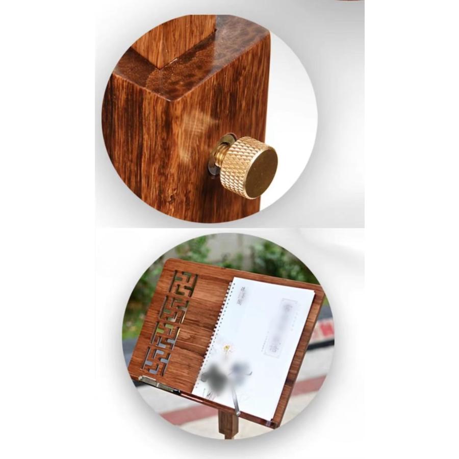 木製譜面台▪スタンド  メニュースタンド　2個セット 楽譜スタンド 楽譜台 木製の譜面台 調整可能なオーケストラの