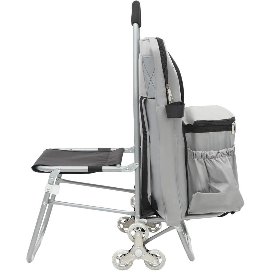 3輪ショッピングカート 椅子付き 座れる シルバーカー 折り畳み式 高齢