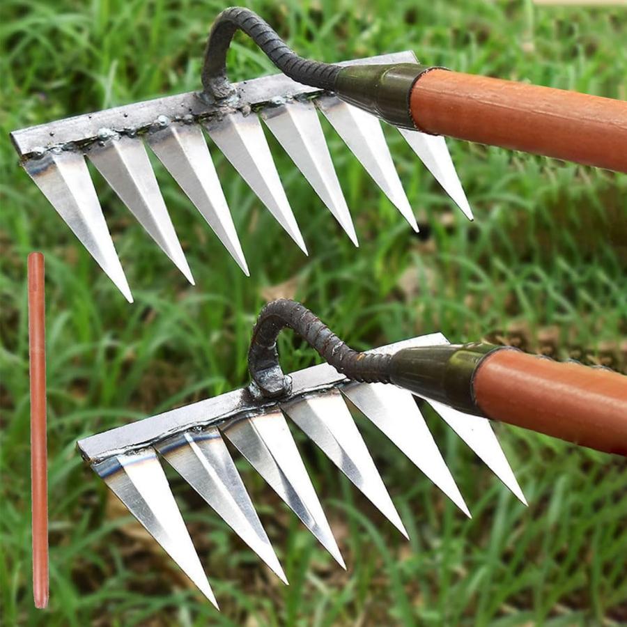 草刈りレーキ 熊手 4/5/6/7本爪 松土 除草熊手 園芸用 庭用熊手 草取り