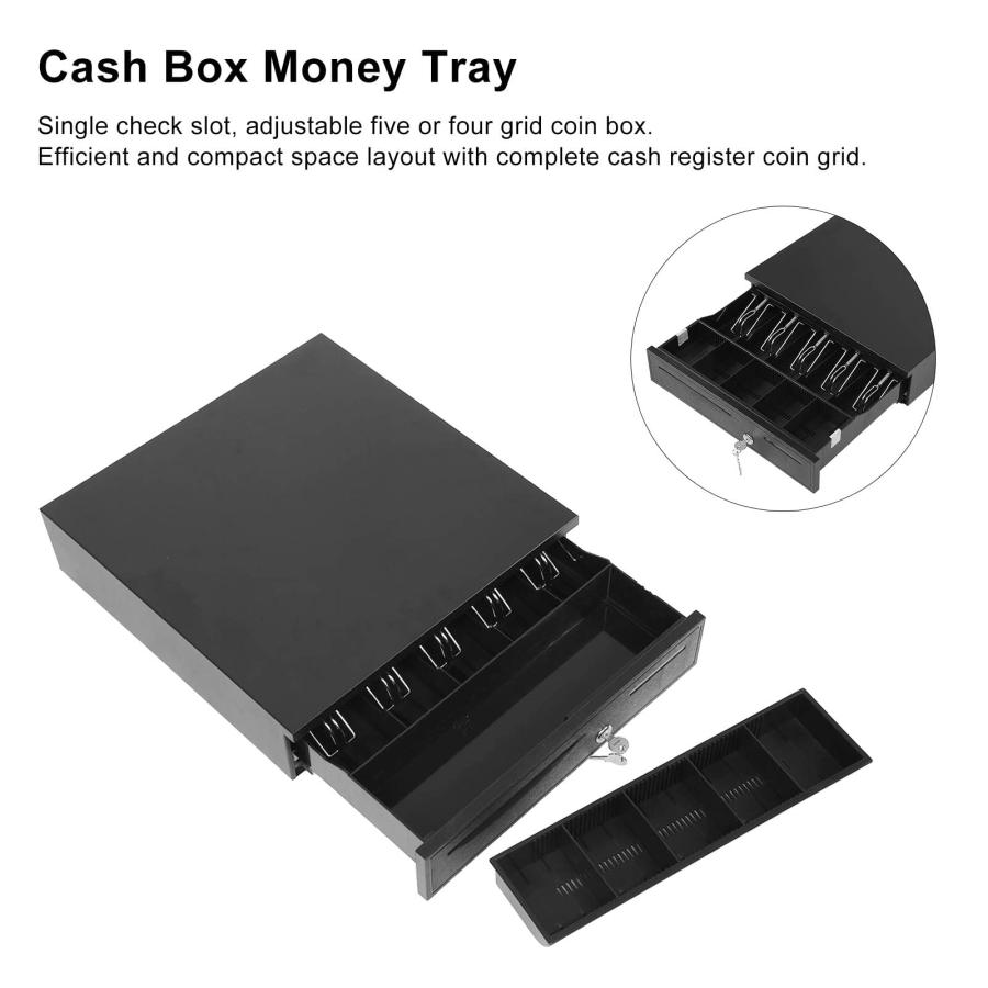 キャッシャー引き出しボックス、プッシュ オープン キャッシュ レジスター引き出し、取り外し可能なトレイ付きキャッシュ レジスター引き出し 1 お札  4/5 コイン : 海のストア - 通販 - Yahoo!ショッピング