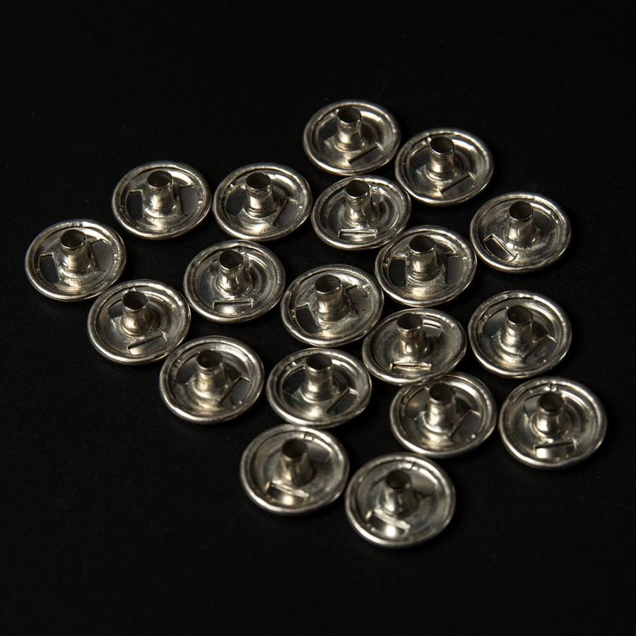 VINTAGE TYPE 四つ割れスナップボタン　駒セット 6セット 14 mm 18 mm ダブルリベット マグネット式財布スナップ 留め具