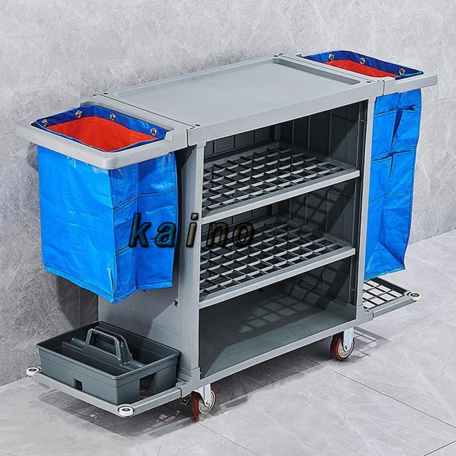 ホテルリネンカート 業務用ダストカート 多用途 ホテル清掃台車 多機能