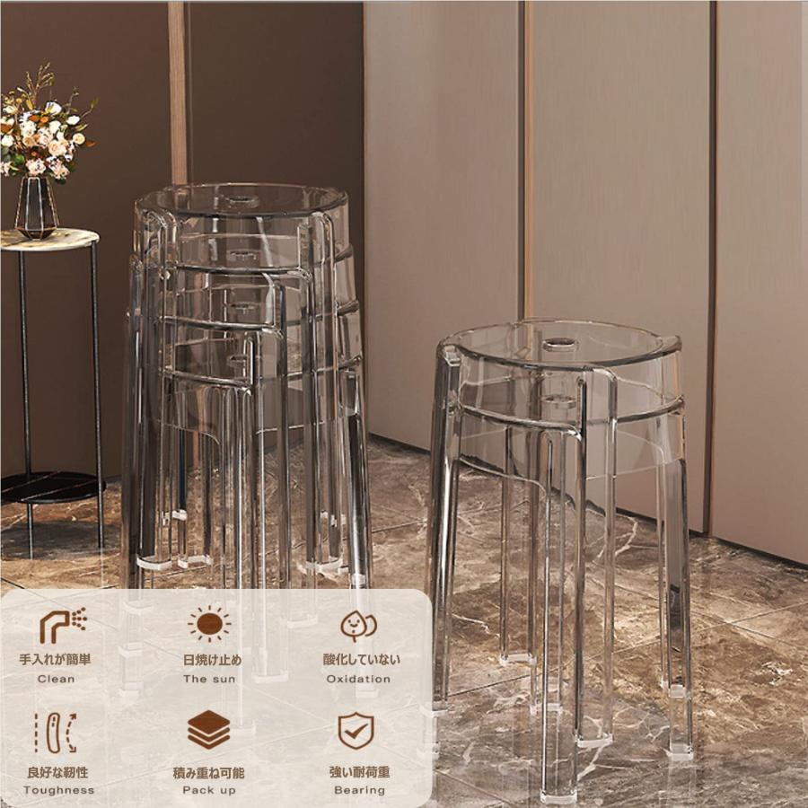 スタッキングチェア2個セットスタッキングスツール透明プラスチック椅子屋台イススツールスタッカブル株式会社錦耐荷重200kgおしゃれ積み重ねシンプルリビン スタッキングチェア 2個セット スタッキングスツール 透明