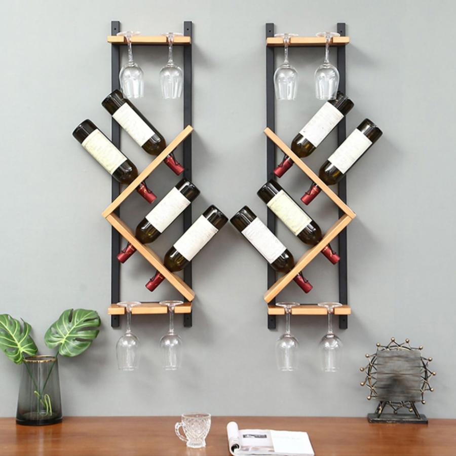 壁掛け式 ワインラック ワインホルダー 壁掛けお酒 ラック酒 棚