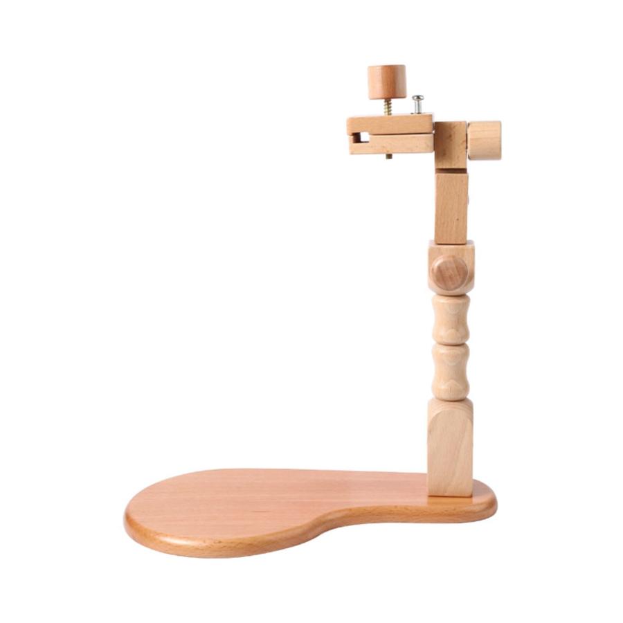 多機能刺繍フープスタンド 刺繍枠スタンド 刺繍台 木製フレーム 調節