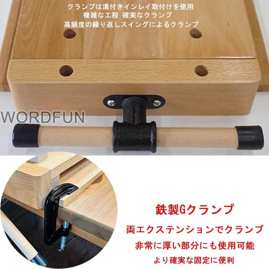 大型 無垢材 卓上 万力 木工 作業台 アンビル卓上バイス クランプ 木製 