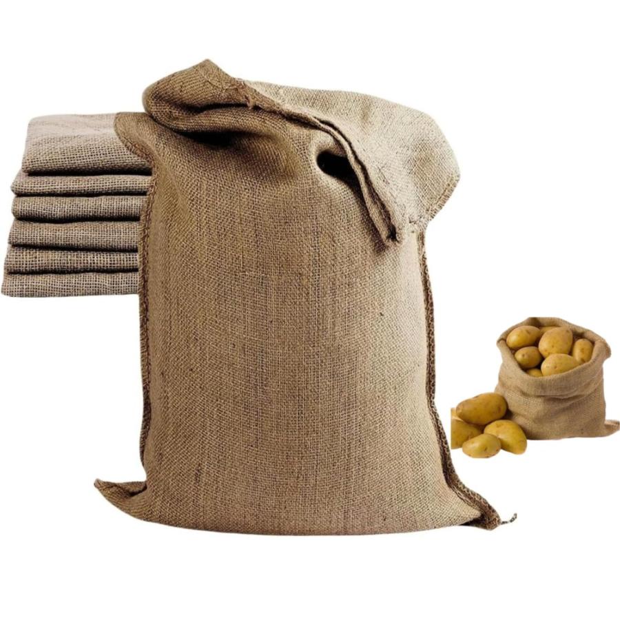 麻袋 南京袋 ドンゴロス 厚手 麻 土のう袋 植生土嚢 運搬用 園芸 緑化用途 ガーデニング 鉢 大きいサイズ 5枚セット の商品画像