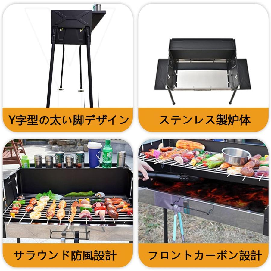 焼き台 焚き火台 炭焼き バーベキュー コンロ バーベキューコンロ 炭火焼き 中型 折りたたみ 焚き火台 火力調節可能