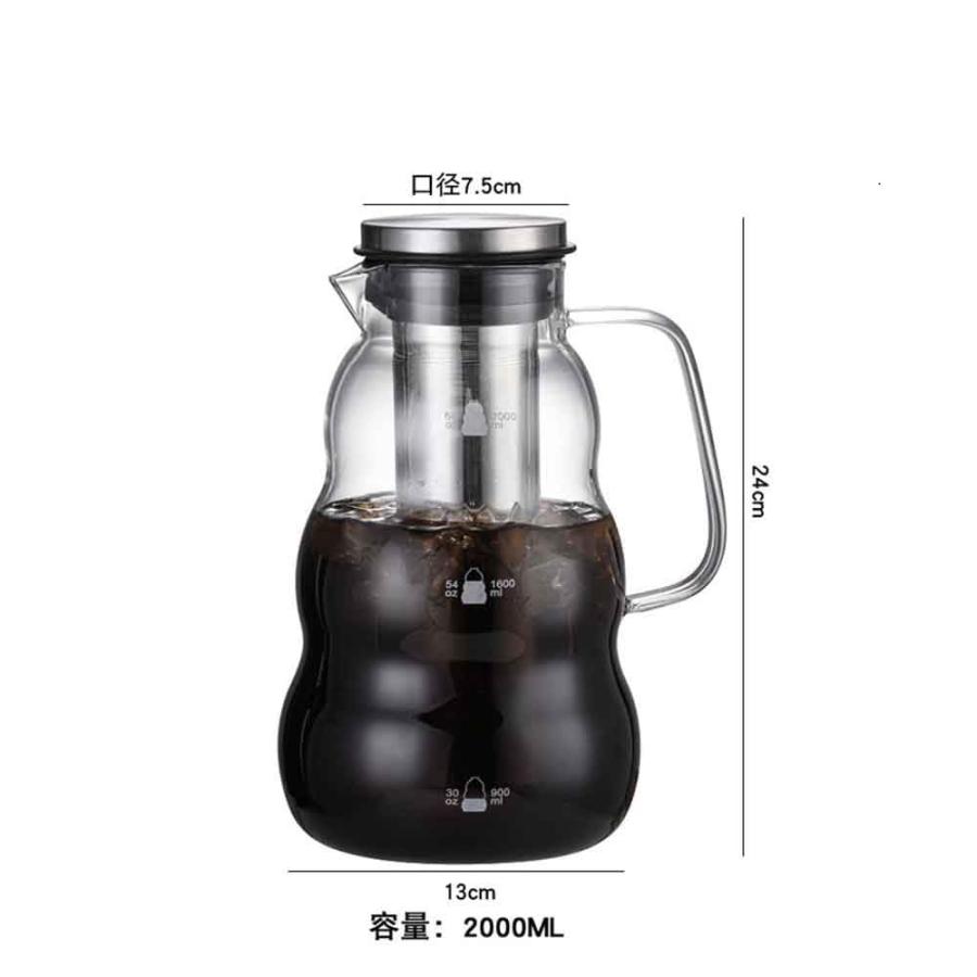 コーヒーメーカー 水出しコーヒー 器具 ボトル ガラス アクリル冷水筒
