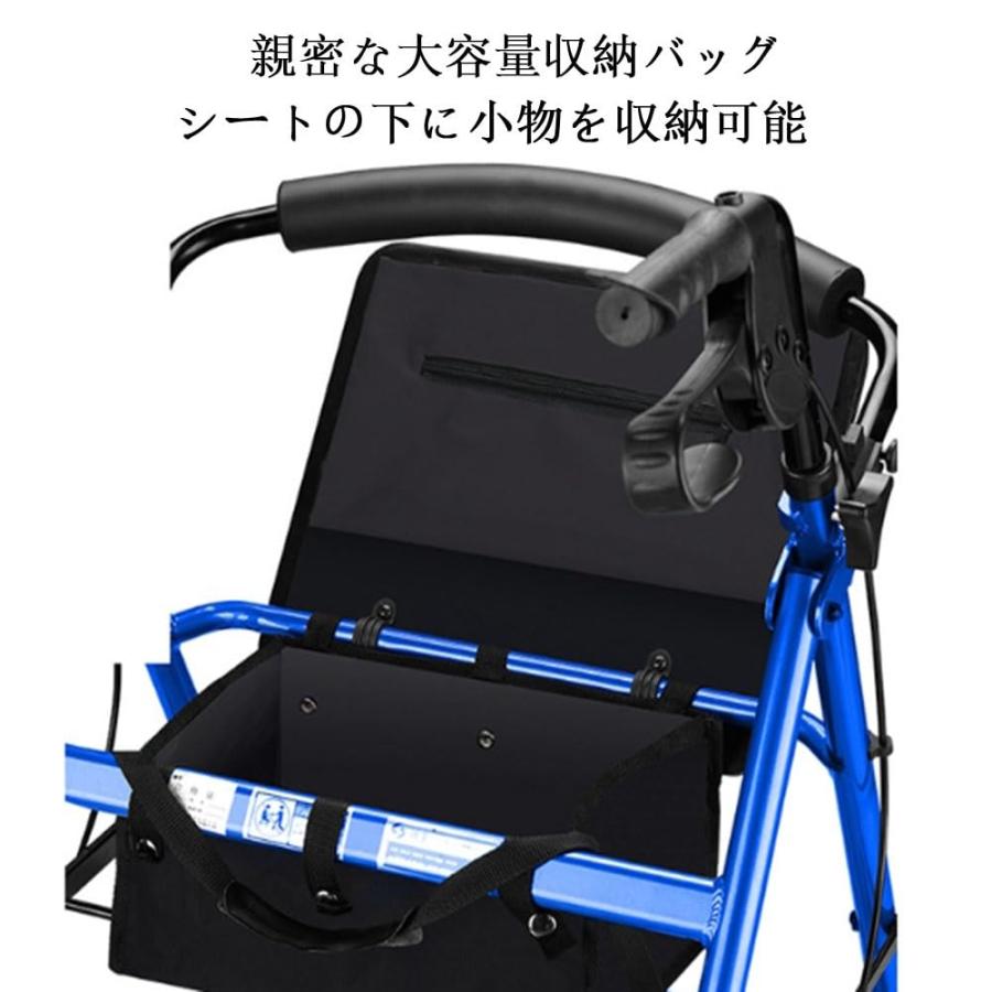 ss1480　歩行器　スチール製　折りたたみ　シルバー　キャスター付き　歩行車　歩行介助　移動補助　介護用品　リハビリ　4輪　折り畳み シシルバーカー 歩行器 歩行補助具 歩行補助カート 介護 四輪歩行車 多