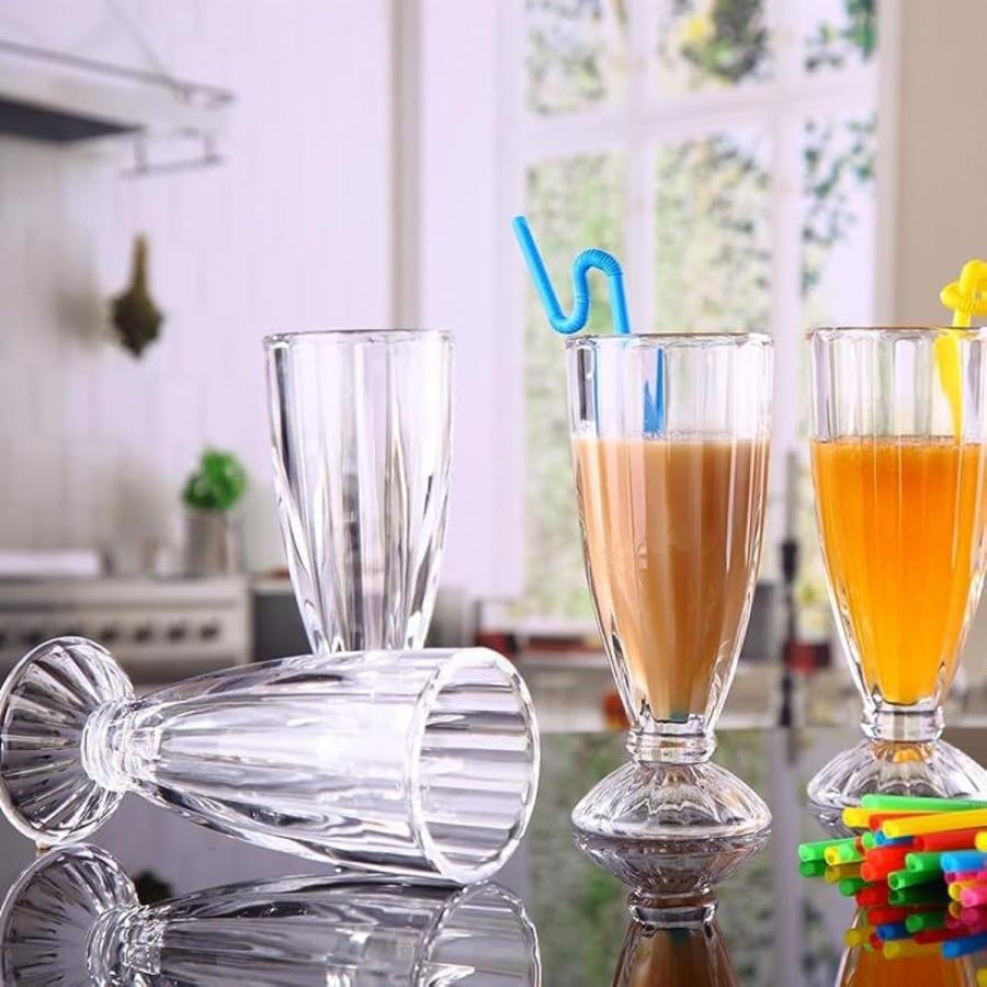 6ピースミルクシェークグラスセット、健康的で環境に優しい