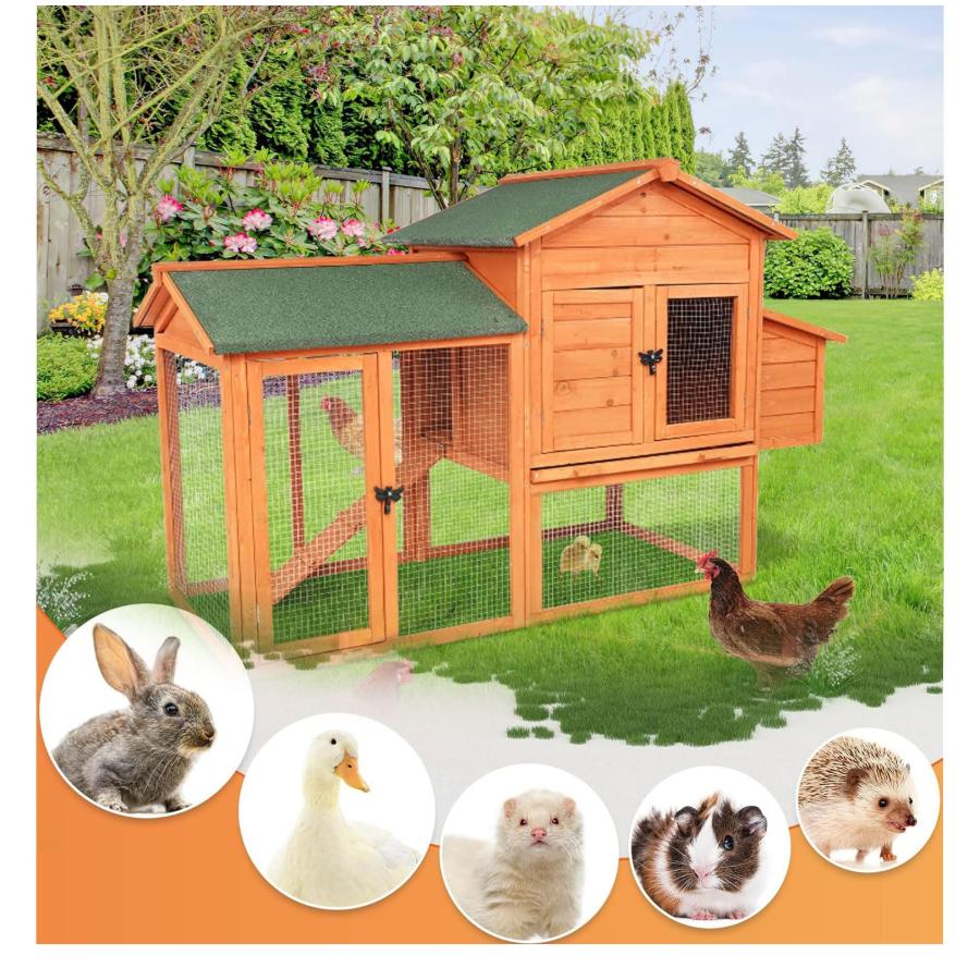 屋外木製鶏小屋 鶏用ケージ飼育ケージ 鳩の檻 ケージ屋外二層木製