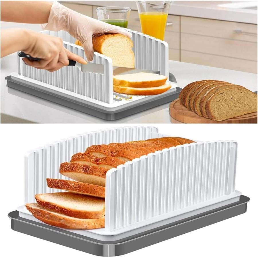 アップグレードパンスライサー 手動パンカッター 食パンカット ガイド