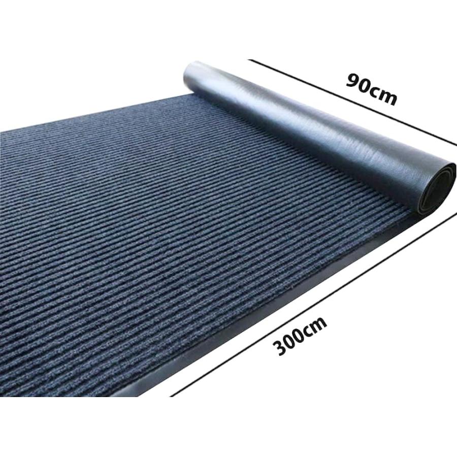 玄関マット 300×90cm ドアマット 厚さ0.7cm 屋外 泥落としマット 室内 家庭用 滑り止め キッチンマット 用途多様 足ふきマット 廊下マット 吸水マット グレーの画像