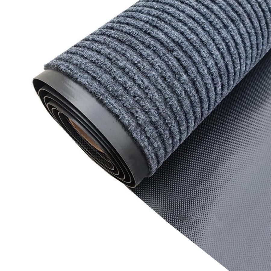 玄関マット 300×90cm ドアマット 厚さ0.7cm 屋外 泥落としマット 室内 家庭用 滑り止め キッチンマット 用途多様 足ふきマット 廊下マット 吸水マット グレーの画像