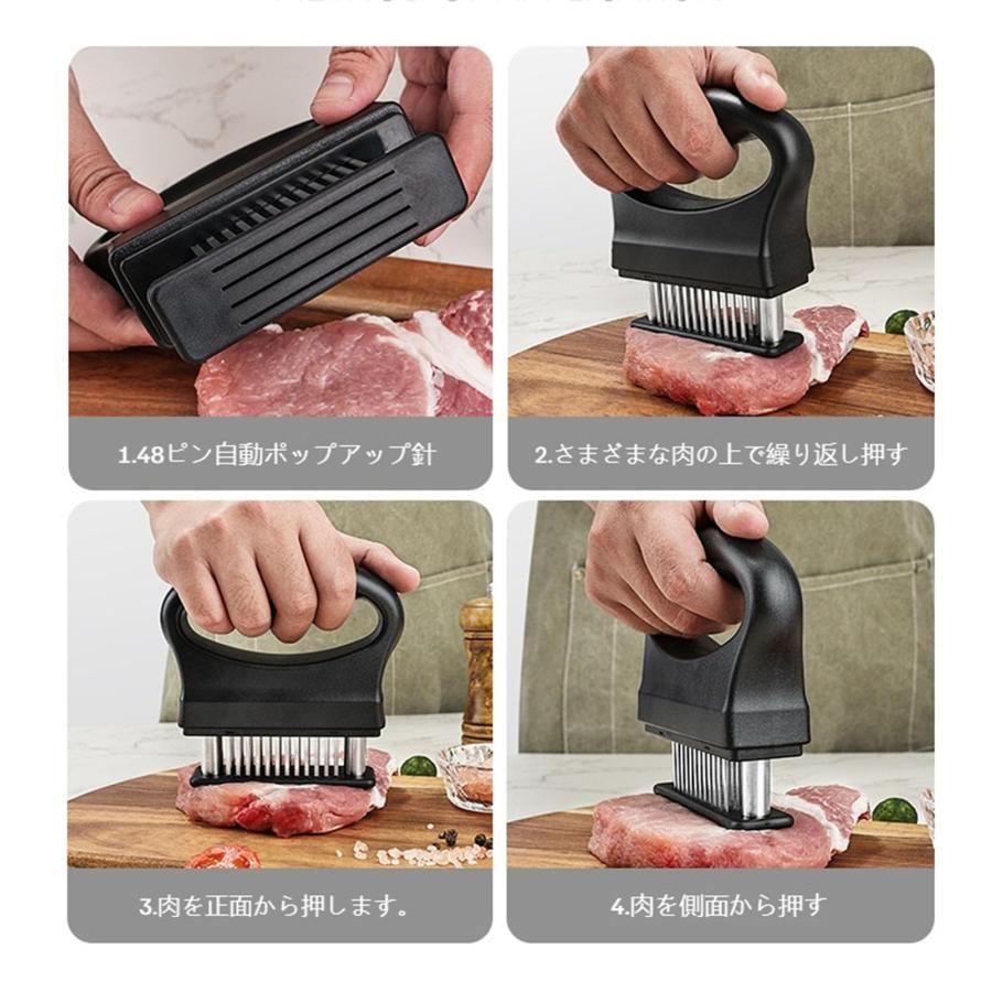 肉筋切り器 ミートテンダライザー 48本刃仕様 ジャカード 保護カバー