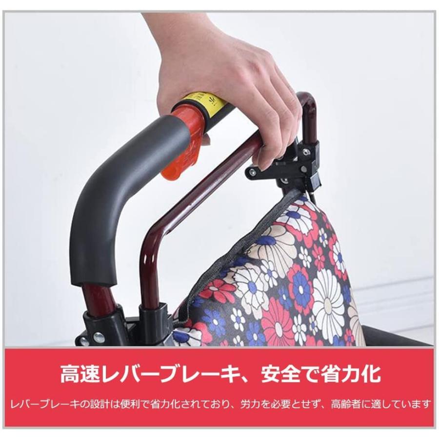 高齢者向けショッピングカート 歩行補助 折り畳み式 四輪歩行車 　9ｋｇ 座れる 軽量 おしゃれ 歩行車 老人用 ショッピングカート 大容量収納
