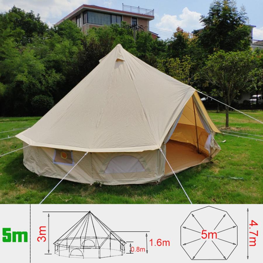 ベルテント ベルテント ワンポールテント5m 防水オックスフォド布 テント 多機能