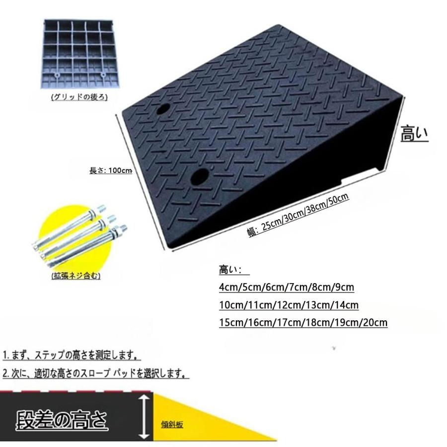 段差プレート 防水スロープ 高さ4cm 5cm 6cm 7cm 8cm 9cm 10cm 11cm