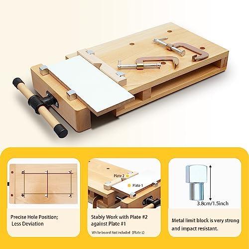 作業台 diy 木工 クランプ バイス 万力 Diy 大型 無垢材 卓上 深型