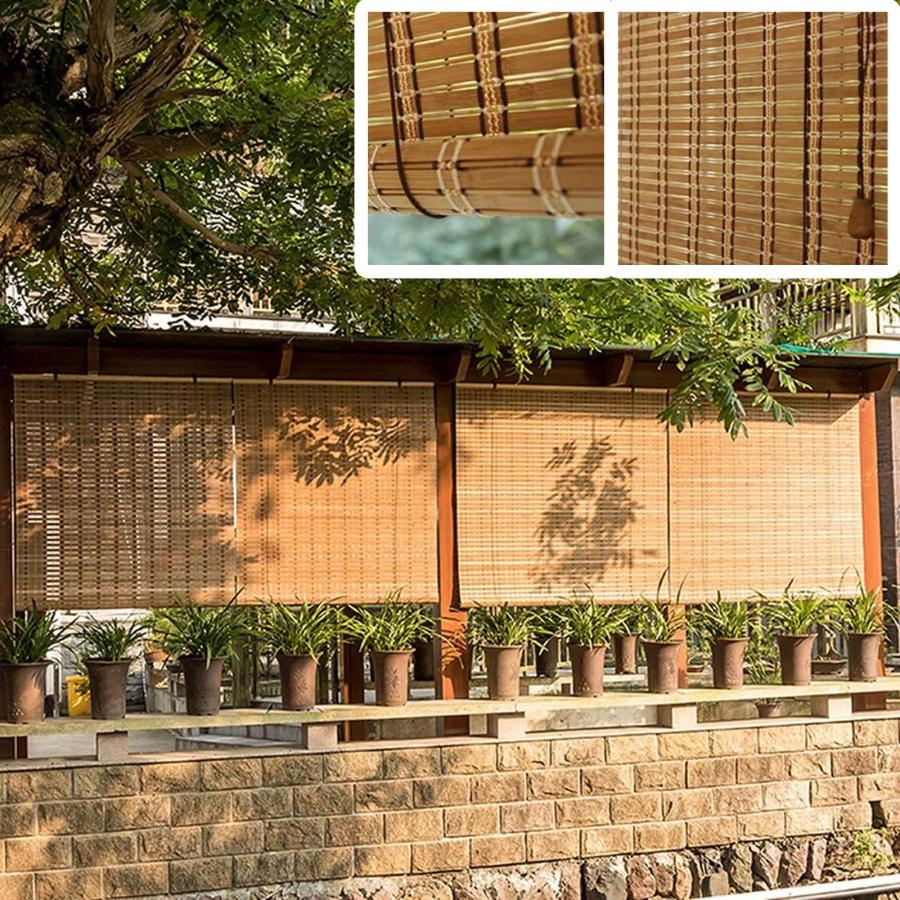 竹すだれ 屋外用 日除け 目隠し 装飾 竹スクリーン 幅 60cm 80cm 100cm
