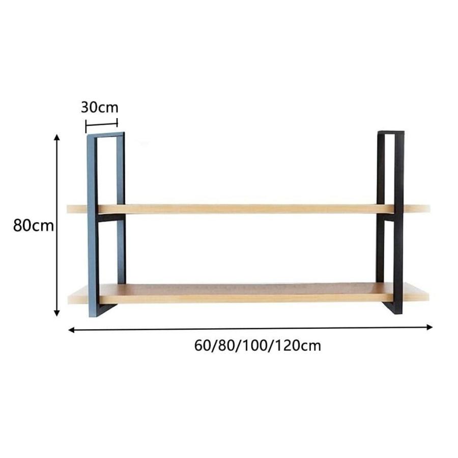 天井棚LOFTレトロソリッドウッドフレームアイアン吊りレストランバー棚
