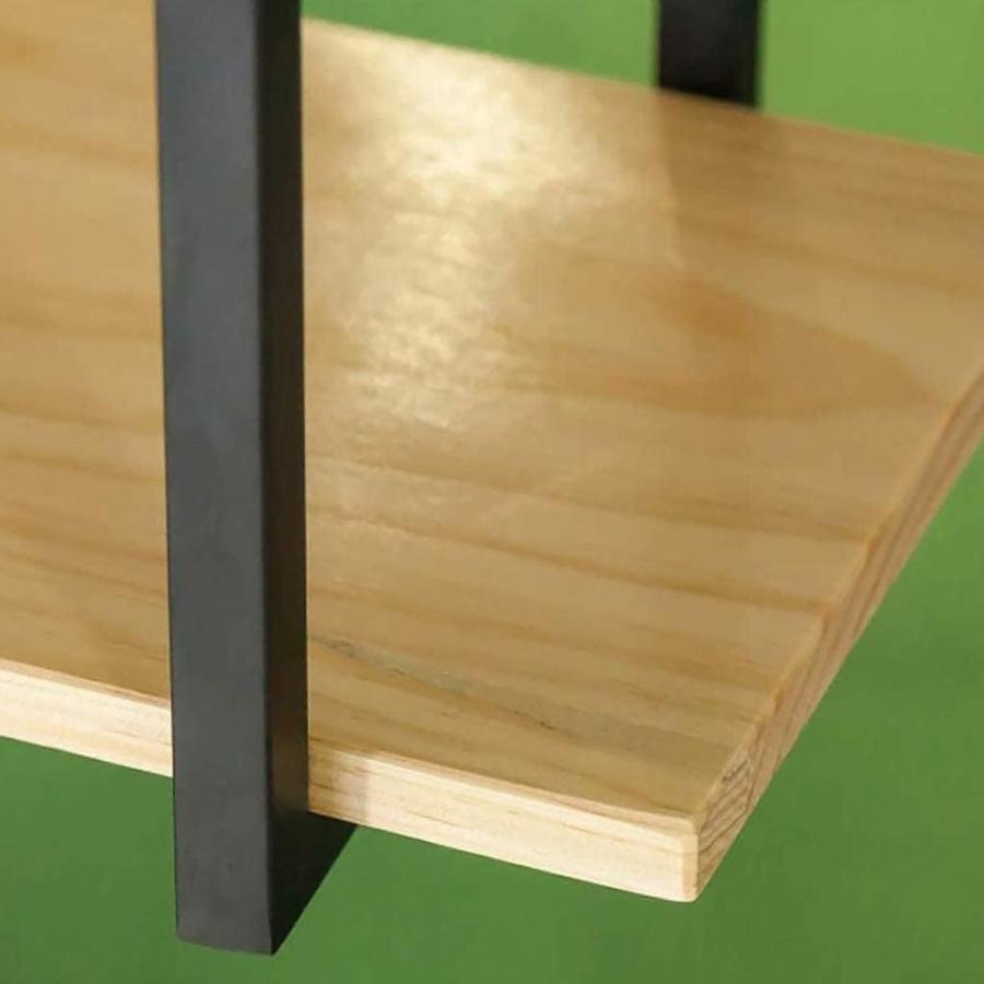 天井棚LOFTレトロソリッドウッドフレームアイアン吊りレストランバー棚