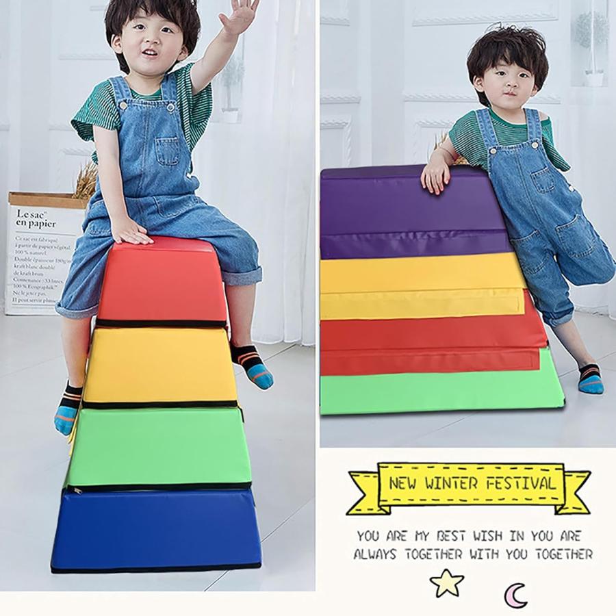 跳び箱クッション 5段 キッズ 跳び箱 ソフト 5段 子供 運動 室内 遊具 おもちゃ 家庭用 とび箱