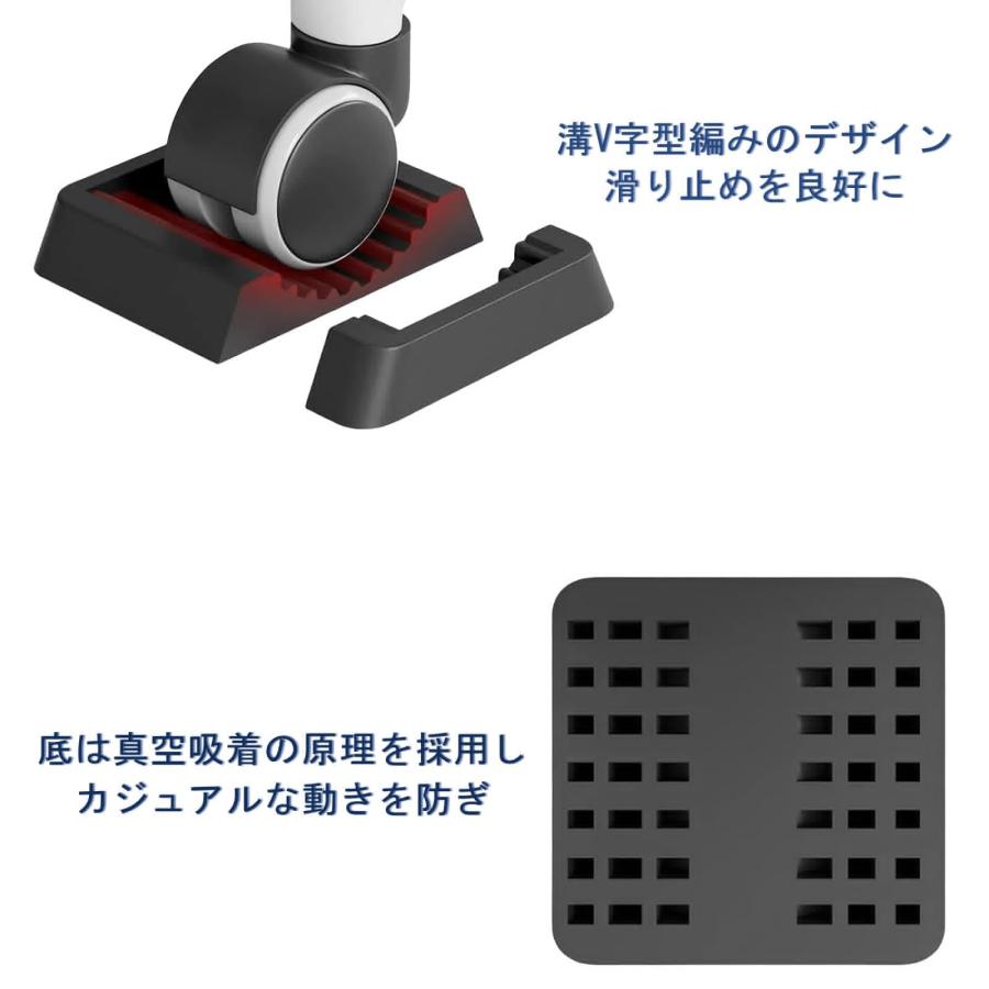 10個セット】キャスターストッパー ゴム キャスターストップ 8cmx8cmx1