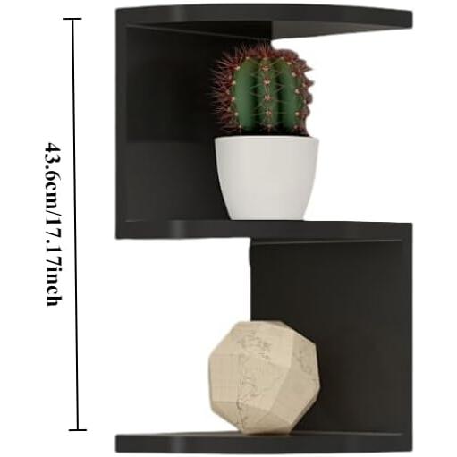 壁を傷つけない ウォールシェルフ 天然木 三角コーナーウォールラック