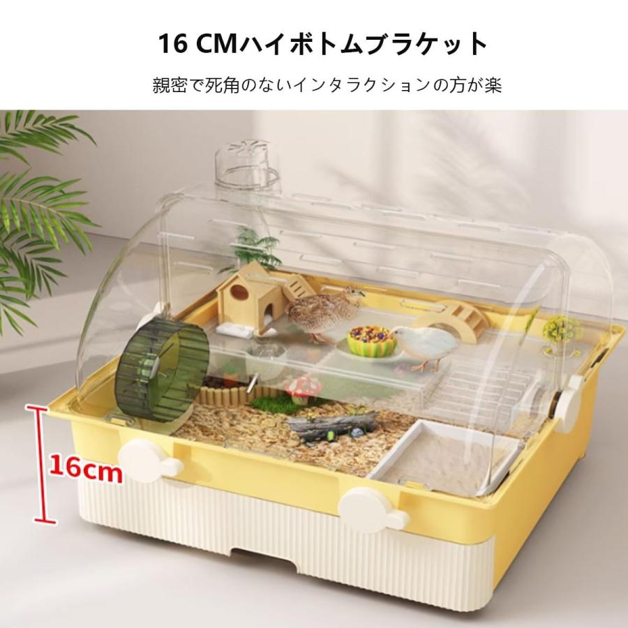 ハムスターケージ　爬虫類　ケージ　クリア　ハムスター　小動物ケージ Amazon | SASATO ハムスター ケージ 飼育ケージ セット 全面