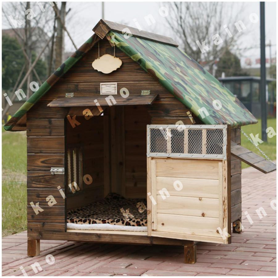 犬小屋 屋外用 木製 犬舎 小型犬 中型犬 超大型犬 屋根 ドア付き 窓