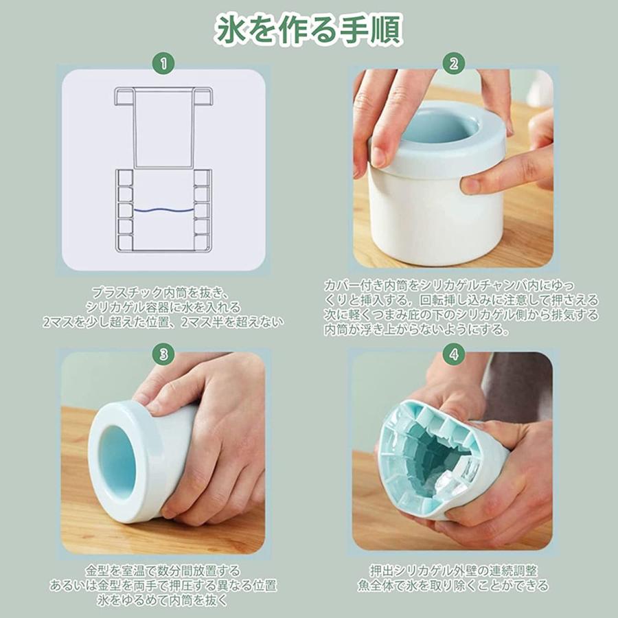 製氷器 製氷皿 3d シリコン円筒形製氷機 1.3cm角氷 60個取 蓋付き
